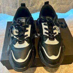 Versace Jeans Collection Black and Gray Athletic Shoes